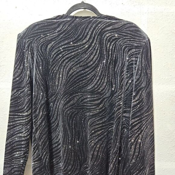 Sheri Martin Glitzy Black Top/Jacket - Picture 3 of 9